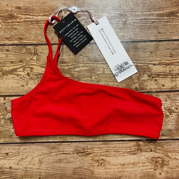 NWT White Fox Boutique Hamptons Bikini Top in Red - Picture 2 of 5